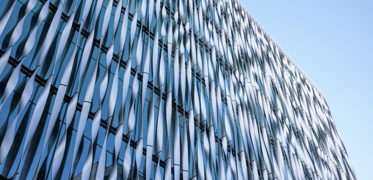 Upward view of building