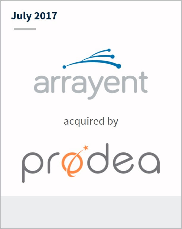 July 2017 Arrayent has been acquired by Prodea