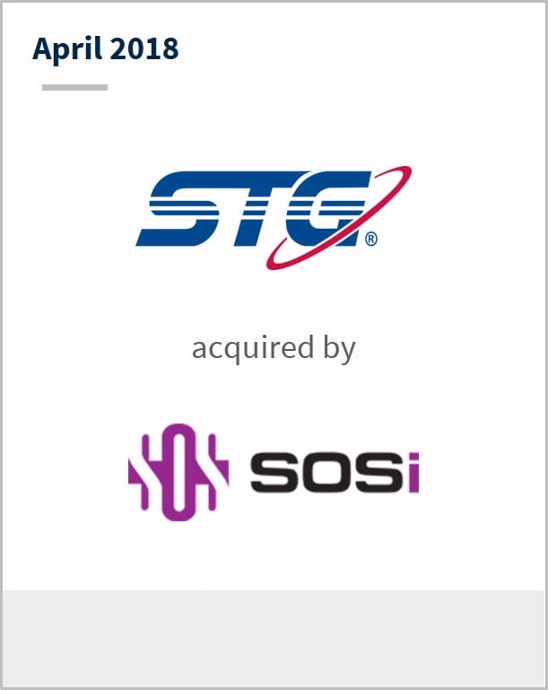 April 2018 STG has been acquired by SOSi