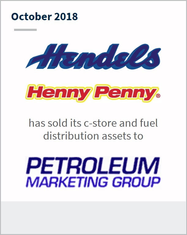 October 2018 Hendels Inc has sold its c-store and fuel distribution assets to Petroleum Marketing Group