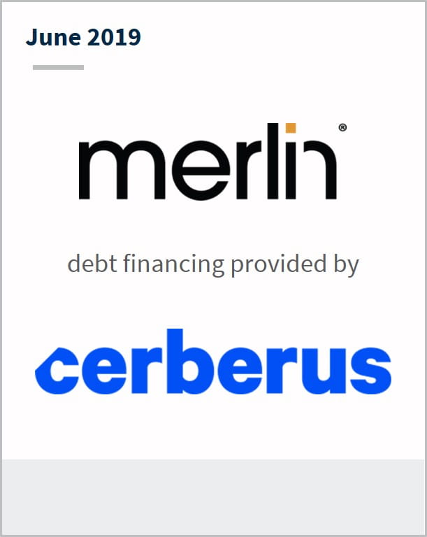 June 2019 Merlin debt financing provided by Cerberus 