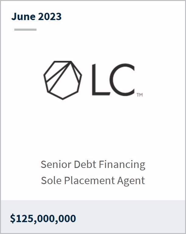 June 2023 Lifestyle Communities $125m Senior Debt Financing Sole Placement Agent