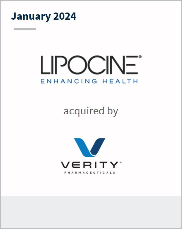 January 2024 Lipocine Has entered into an exclusive licensing agreement with Verity Up to $270m