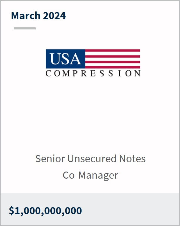 March 2024 USA Compression $1b Senior Unsecured Notes Co-Manager