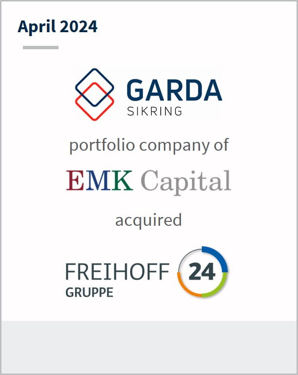 April 2024 Garda Sikring A portfolio company of EMK Capital Has acquired Freihoff Gruppe