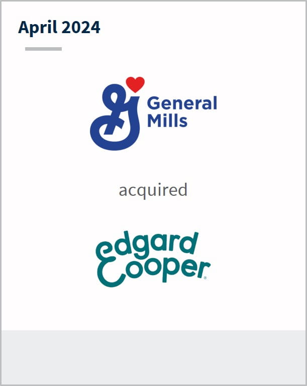 April 2024 General Mills Has acquired Edgard & Cooper