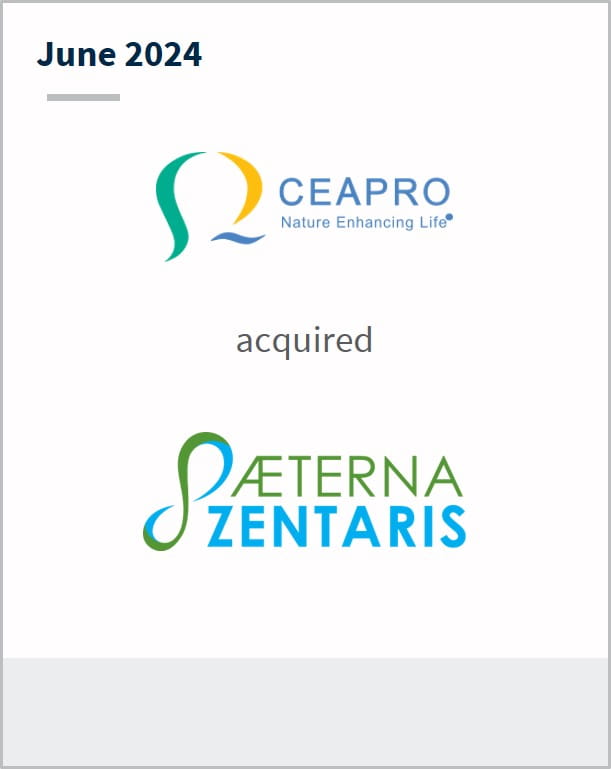 June 2024 Ceapro Has merged with Aeterna Zentaris
