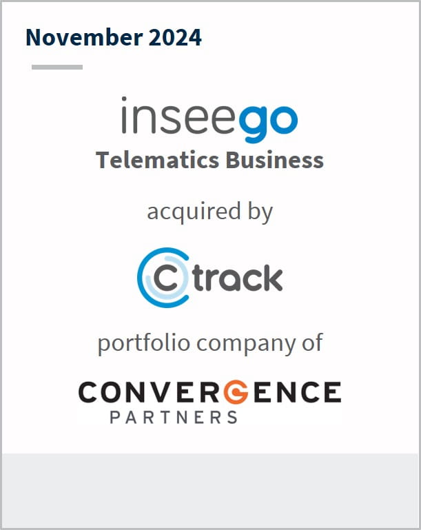 November 2024 Inseego Telematics Business acquired by Ctrack portfolio company of Convergence Partners