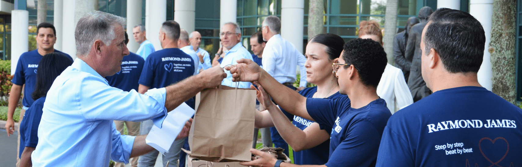 Post-hurricane hot meals event at Raymond James